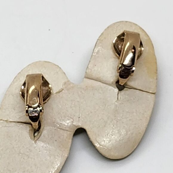 Vintage Gold Tone Filigree Faux Pearl Necklace And Clip-on Earrings - Picture 4 of 6